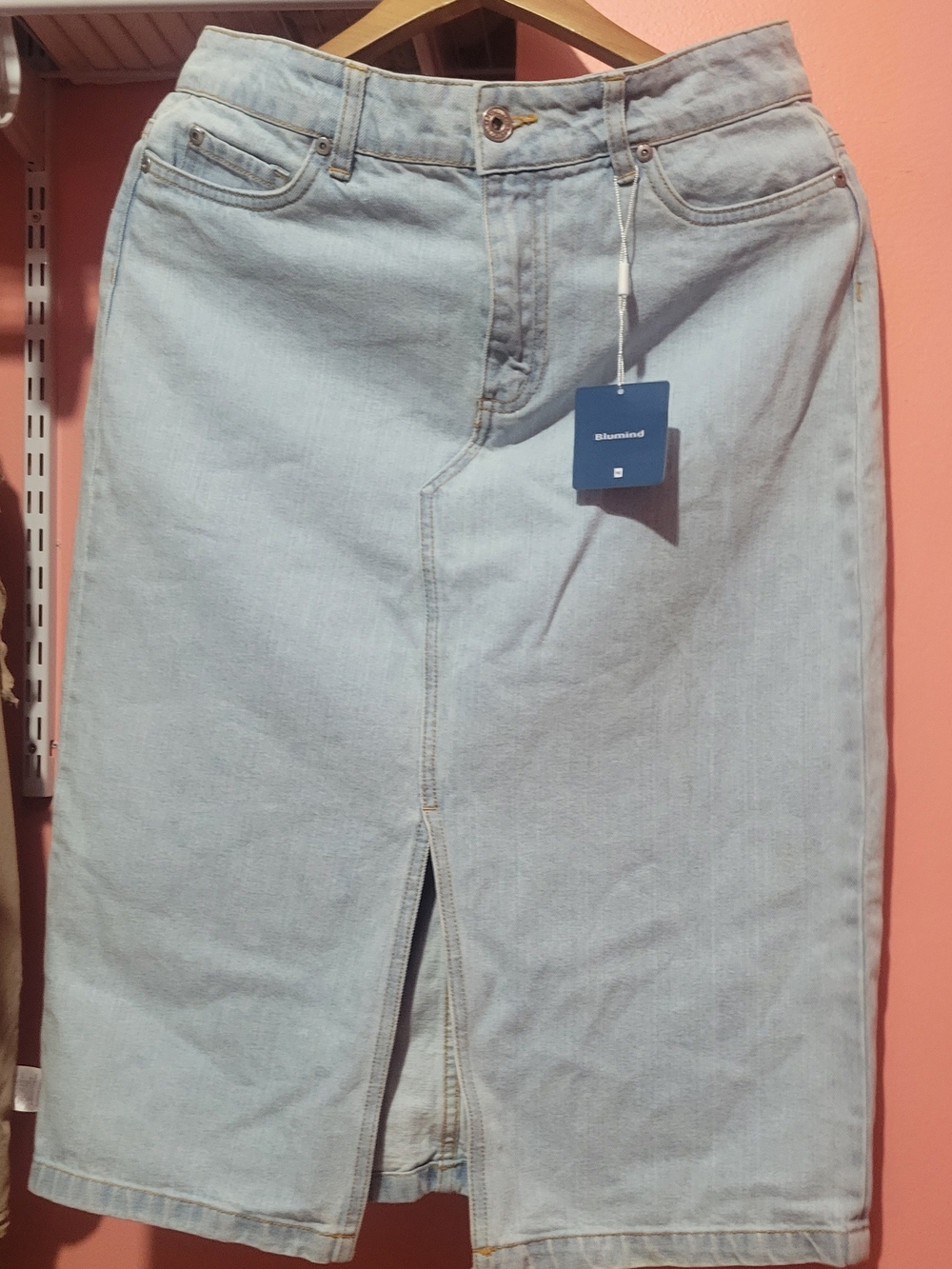 Women’s Straight Leg Denim Skirt - Light Blue